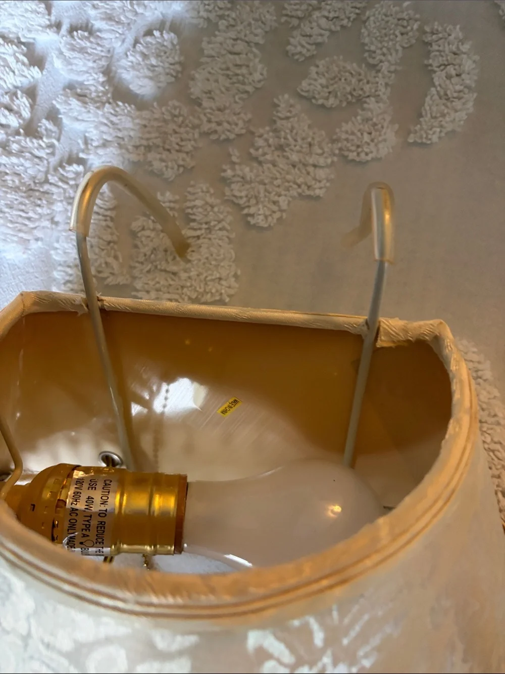 Elegant Cream Beaded Over The Headboard Lamp Shade